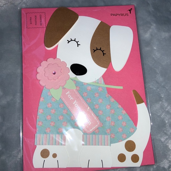 Papyrus Happy Mother’s Day card puppy dimensional new - Picture 1 of 2